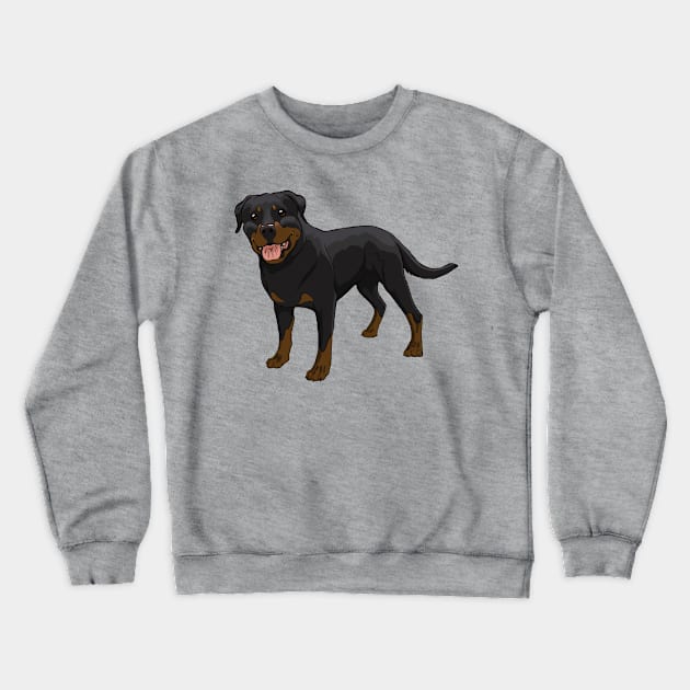 Happy Rottweiler, Natsu! Crewneck Sweatshirt by Inugoya